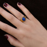 Oval lapis ring