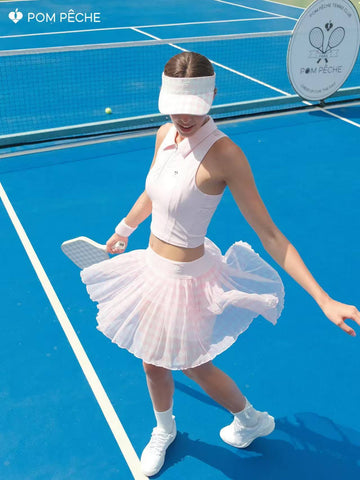 Paris Half - Zip Polo Tank Top for Tennis - Volaea Pickleball Attire