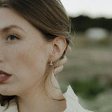 Pear CZ Huggie Earrings