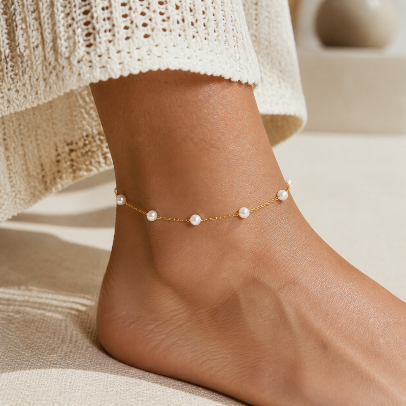 Pearl Station Anklet