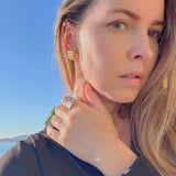 pearl shell ring gold