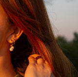 Double Pearl Hoop Earrings