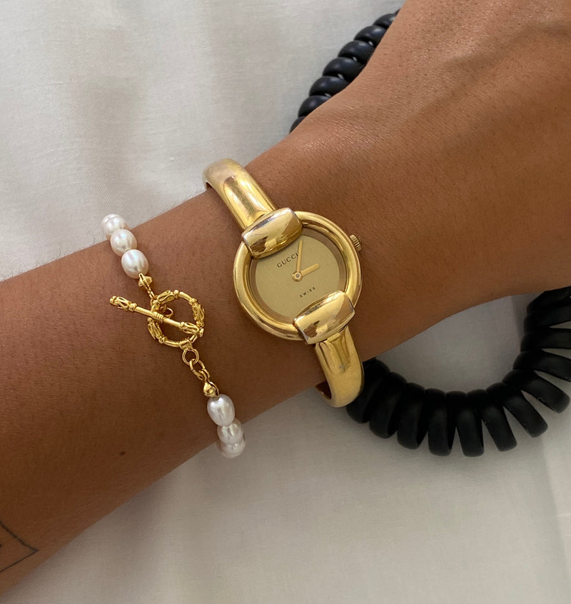 Pearl Toggle Bracelet – Gold Plated Everyday Jewelry