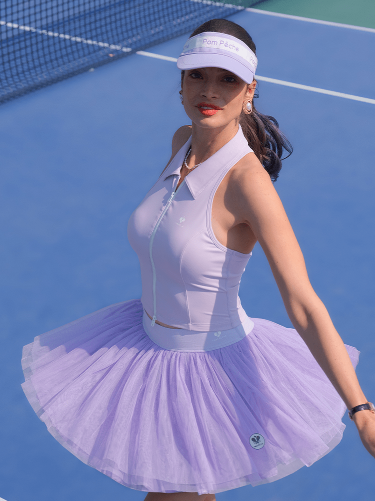 Pom Flouncy Mesh Skirt for Tennis - Volaea Pickleball Attire