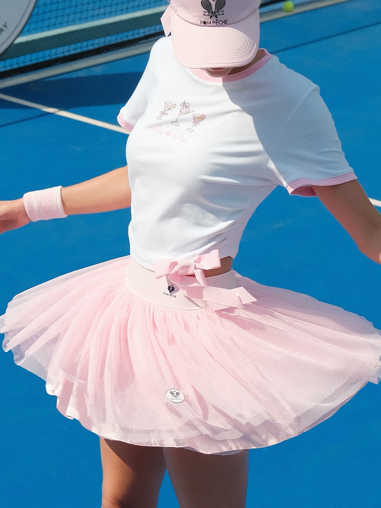 Pom Flouncy Mesh Skirt for Tennis - Volaea Pickleball Attire