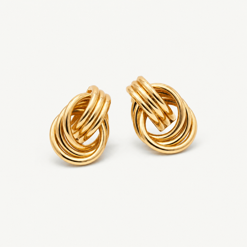 Promise Knots Earrings – 18k Gold Plated Charm Earrings