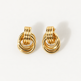 promise knot earrings, gold daily earrings for women