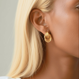 promise knot earrings, dainty gold earrings for women