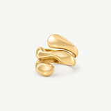 Puffy Coil Ring - Waterproof 18k Gold Stainless Steel