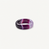 Purple Jade Band Ring - Hypoallergenic 316L