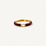 Red Enamel Stacking Ring