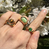 Hugo Ring, waterproof 18k gold-plated stainless steel