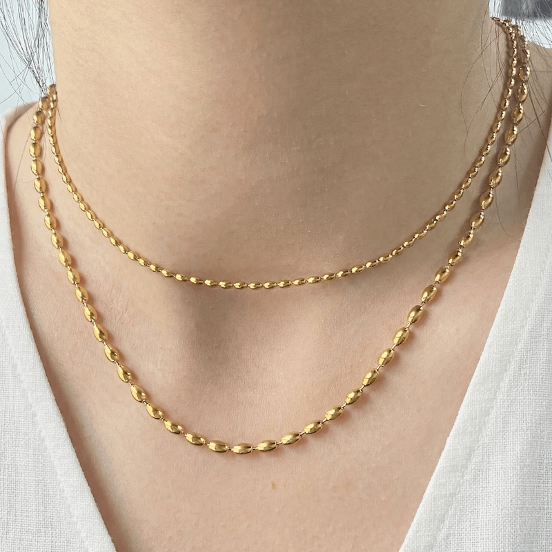 Dainty Rice Bead Necklace