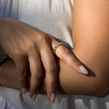 Ripple CZ Eternity Band worn on the hand