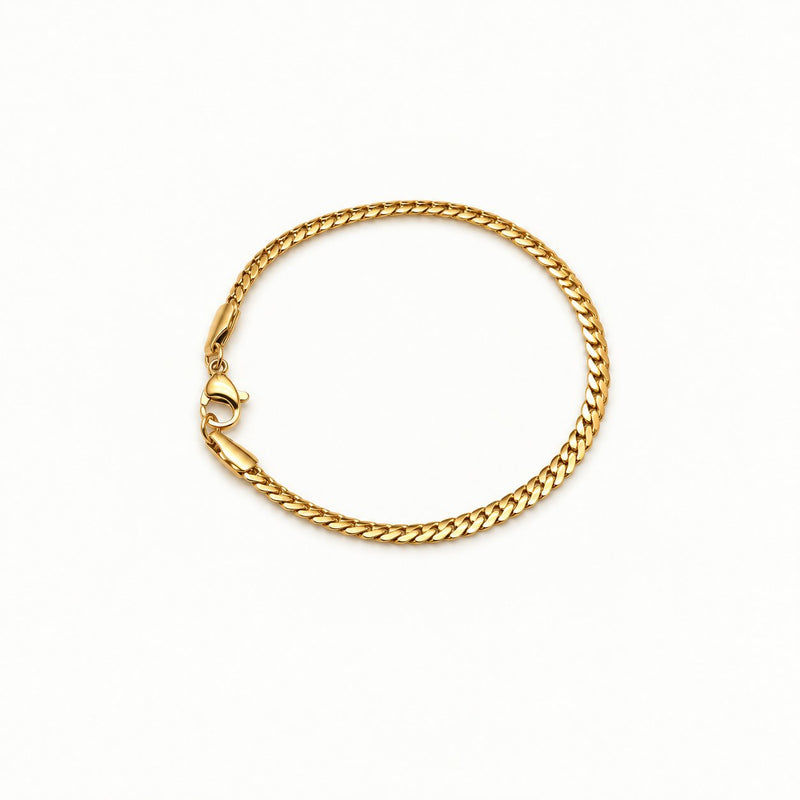 Uma Bracelet - 18k Gold Plated Stainless Steel Chain Bracelet