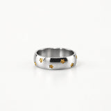 Silver Starburst Band Ring