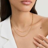 simple gold layered necklace