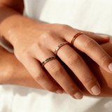 Emerald Slim Band Ring, waterproof 18k gold-plated stainless steel