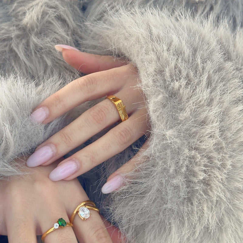 Divine Cross Ring — 18K Gold Plated Cross Ring