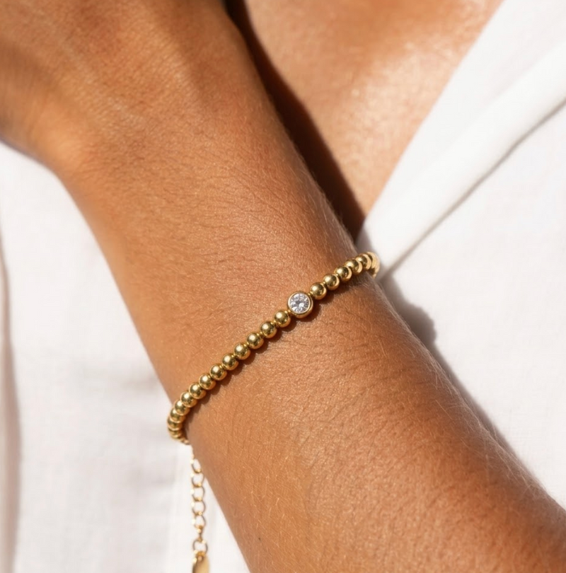Beaded Solitaire Bracelet