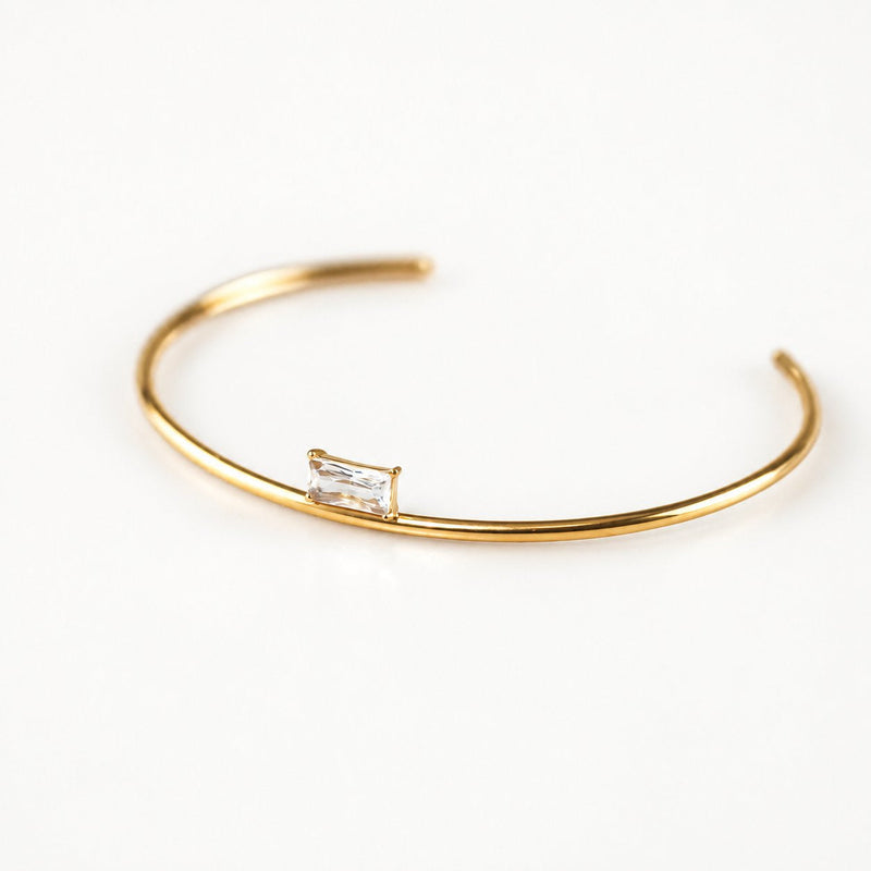 Square Rhinestone Cuff Bracelet