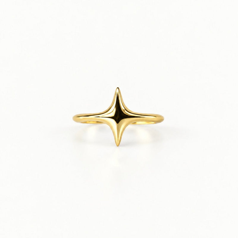 Minimalist Gold Plated Star Ring