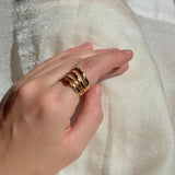 statement gold rings for women