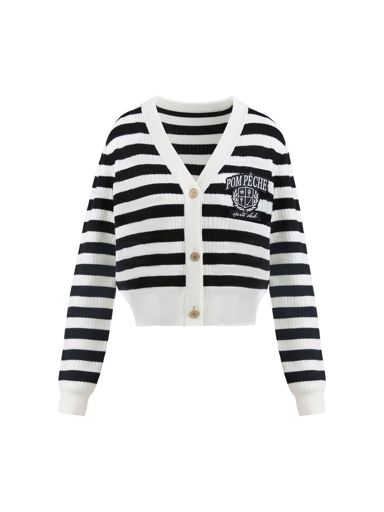 Striped Cropped Cardigan for Tennis & Pickleball - Volaea Pickleball Attire