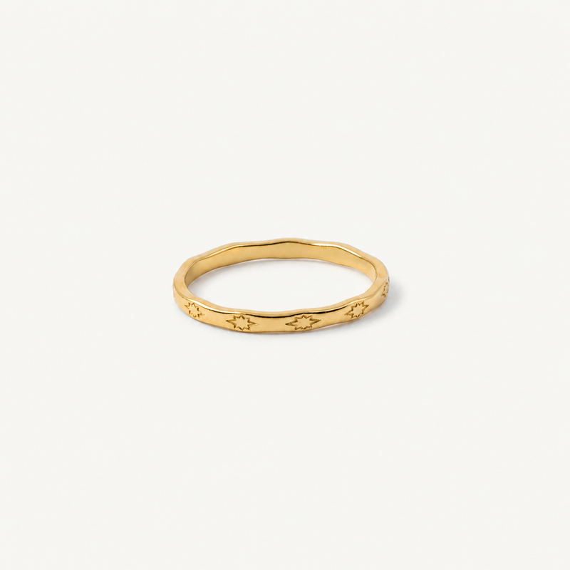 Sun Loop Ring – Stackable 18k Gold Plated Ring