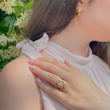 Hammered Small Hoops, waterproof 18k gold-plated stainless steel