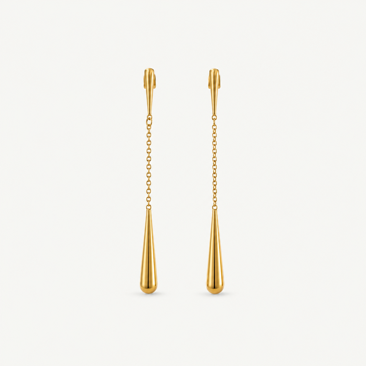Teardrop Dangle Chain Earrings