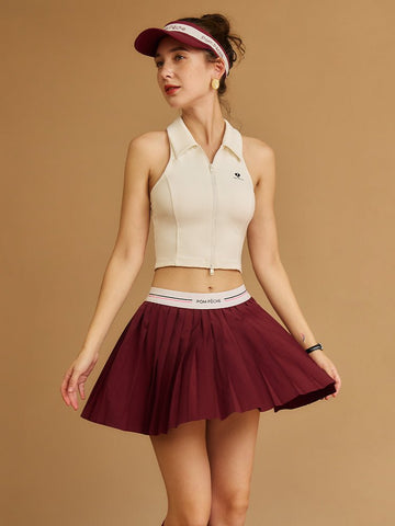 The Classic Pleated Logo - Band Tennis Skort - Volaea Pickleball Attire