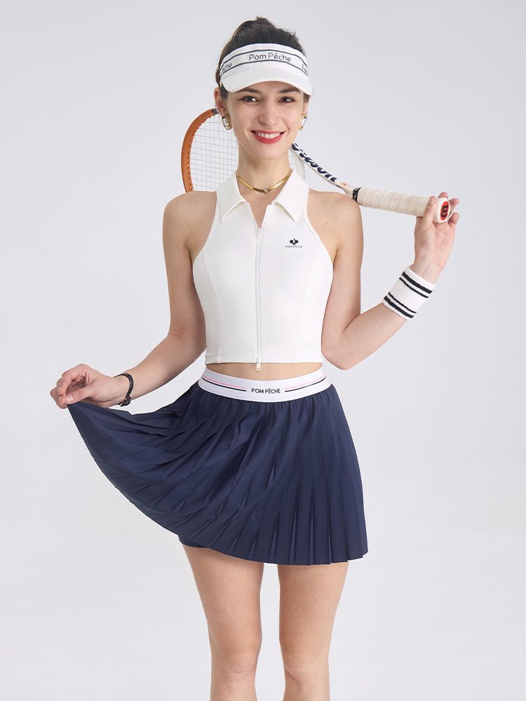 The Classic Pleated Logo - Band Tennis Skort - Volaea Pickleball Attire