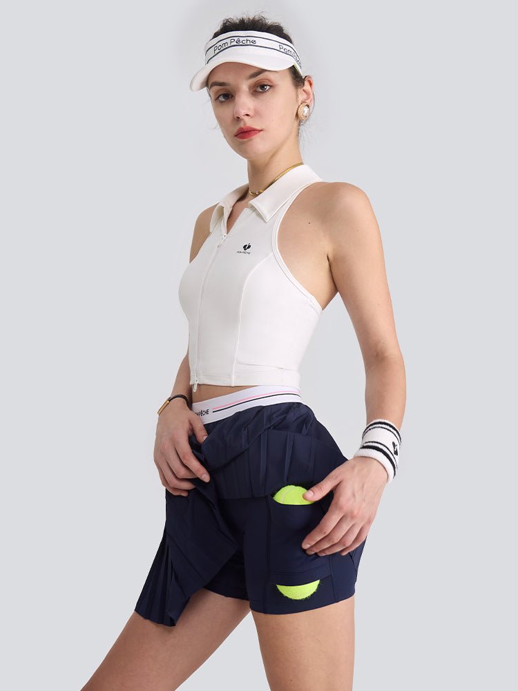The Classic Pleated Logo - Band Tennis Skort - Volaea Pickleball Attire