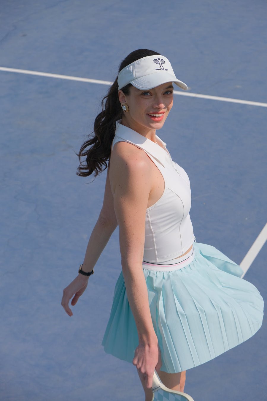 The Classic Pleated Logo - Band Tennis Skort - Volaea Pickleball Attire
