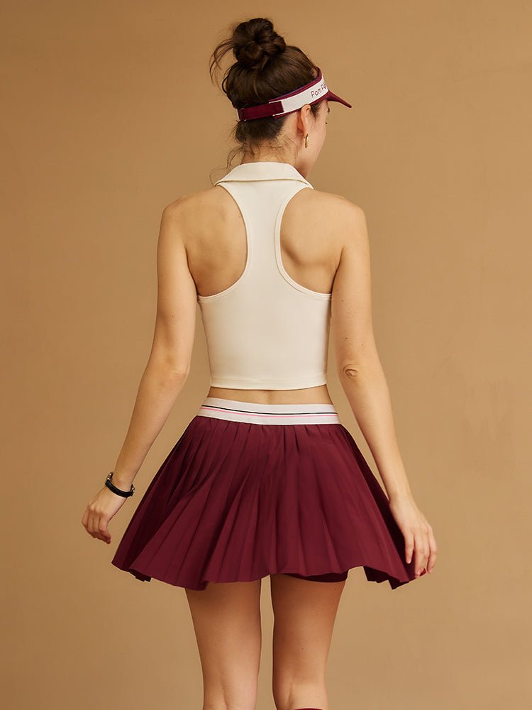 The Classic Pleated Logo - Band Tennis Skort - Volaea Pickleball Attire