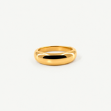 Thin Dome Ring - Waterproof 18k Gold Plated Stainless Steel