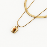 tiger's eye necklace, layered necklace for women