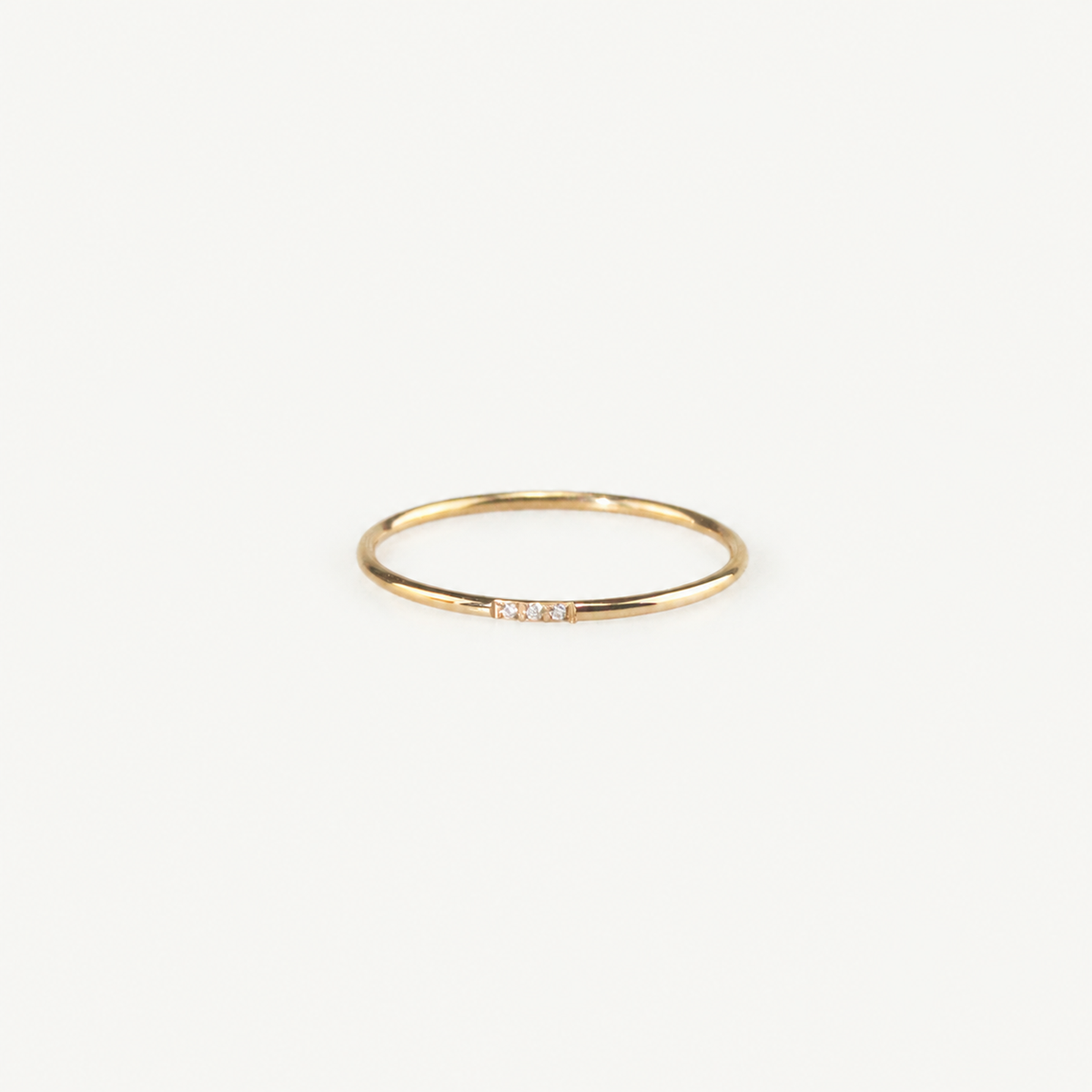 Tiny CZ Stacker Ring – 18k Gold Plated Sterling Silver Ring
