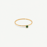 Tiny Green Stone Stacking Ring