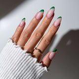 Emerald Dot Wave Ring, waterproof 18k gold-plated stainless steel