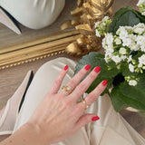 Tearlight Hug Ring, waterproof 18k gold-plated stainless steel