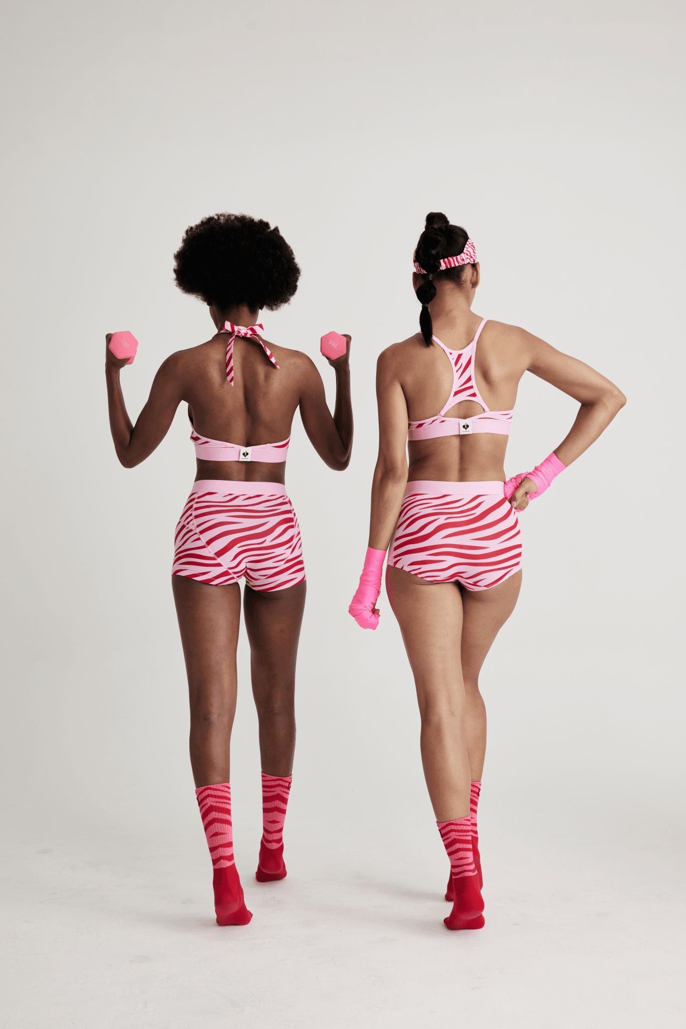 Vivi Pink Zebra - Print Trifle Bralette - Volaea Pickleball Attire