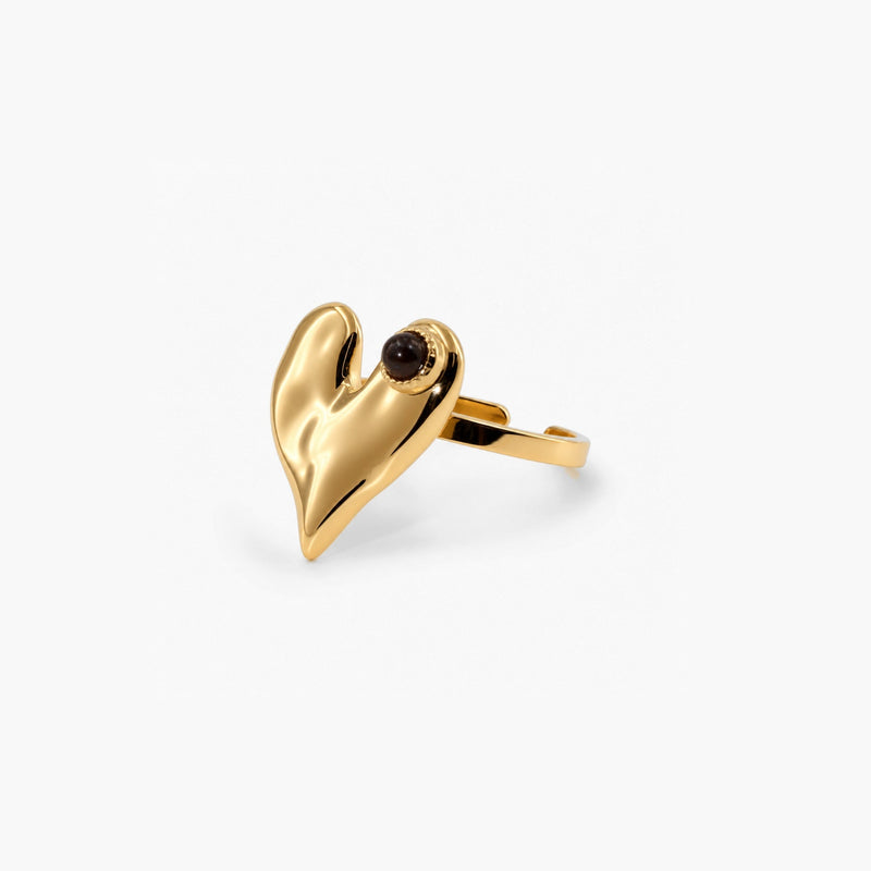 Tiger's Eye Heart Ring