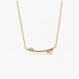 Faye Sparkling Curved Bar Necklace