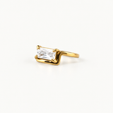 Half Frame Gem Ring