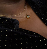 Ivery CZ Pendant Necklace, 18k gold-plated stainless steel