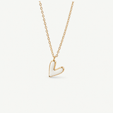 White Heart Necklace